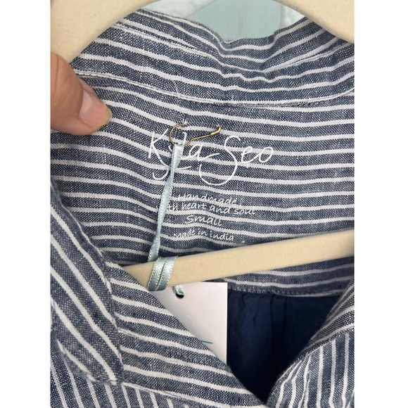 NWT Anthropology Kyla Seo Linen Cotton Embroidered Shirt Sz Small - Picture 6 of 11